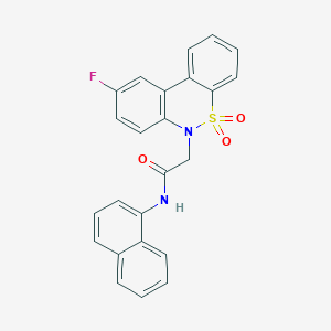 2-(9-Fluoro-5,5-dioxido-6H-dibenzo[C,E][1,2]thiazin-6-YL)-N-(1-naphthyl)acetamide