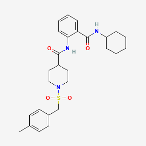 N-[2-(cyclohexylcarbamoyl)phenyl]-1-[(4-methylbenzyl)sulfonyl]piperidine-4-carboxamide