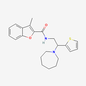 N-[2-(azepan-1-yl)-2-(thiophen-2-yl)ethyl]-3-methyl-1-benzofuran-2-carboxamide