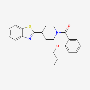 molecular formula C22H24N2O2S B11342454 2-[1-(2-Propoxybenzoyl)piperidin-4-yl]-1,3-benzothiazole 