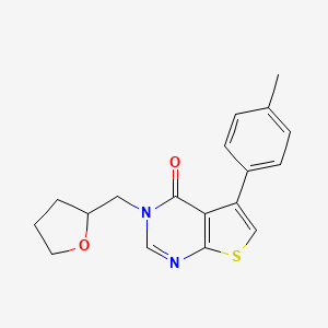 molecular formula C18H18N2O2S B11342462 5-(4-methylphenyl)-3-(tetrahydrofuran-2-ylmethyl)thieno[2,3-d]pyrimidin-4(3H)-one 