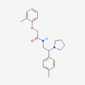 2-(2-methylphenoxy)-N-[2-(4-methylphenyl)-2-(pyrrolidin-1-yl)ethyl]acetamide