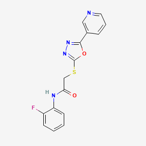 N-(2-fluorophenyl)-2-{[5-(pyridin-3-yl)-1,3,4-oxadiazol-2-yl]sulfanyl}acetamide