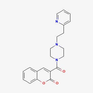 molecular formula C21H21N3O3 B11342490 3-{[4-(2-pyridin-2-ylethyl)piperazin-1-yl]carbonyl}-2H-chromen-2-one 