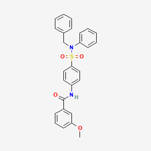 N-{4-[benzyl(phenyl)sulfamoyl]phenyl}-3-methoxybenzamide