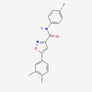 5-(3,4-dimethylphenyl)-N-(4-fluorophenyl)-1,2-oxazole-3-carboxamide