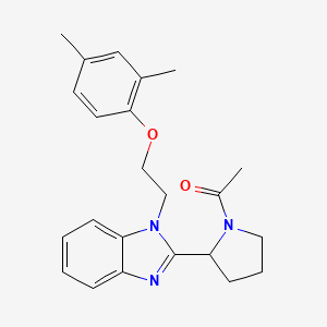 1-(2-{1-[2-(2,4-dimethylphenoxy)ethyl]-1H-benzimidazol-2-yl}pyrrolidin-1-yl)ethanone