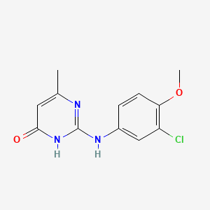 molecular formula C12H12ClN3O2 B11342535 2-(3-chloro-4-methoxyanilino)-6-methyl-4(3H)-pyrimidinone 