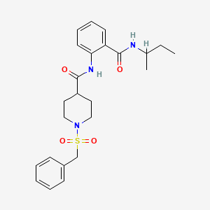 1-(benzylsulfonyl)-N-[2-(butan-2-ylcarbamoyl)phenyl]piperidine-4-carboxamide