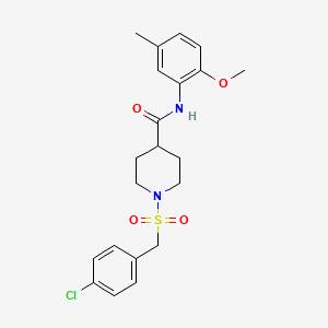 1-[(4-chlorobenzyl)sulfonyl]-N-(2-methoxy-5-methylphenyl)piperidine-4-carboxamide