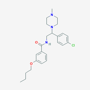 molecular formula C24H32ClN3O2 B11342552 3-butoxy-N-[2-(4-chlorophenyl)-2-(4-methylpiperazin-1-yl)ethyl]benzamide 