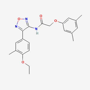 molecular formula C21H23N3O4 B11342573 2-(3,5-dimethylphenoxy)-N-[4-(4-ethoxy-3-methylphenyl)-1,2,5-oxadiazol-3-yl]acetamide 