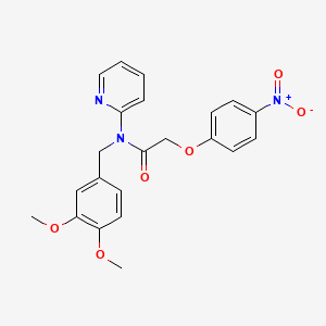 N-(3,4-dimethoxybenzyl)-2-(4-nitrophenoxy)-N-(pyridin-2-yl)acetamide