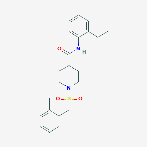 1-[(2-methylbenzyl)sulfonyl]-N-[2-(propan-2-yl)phenyl]piperidine-4-carboxamide