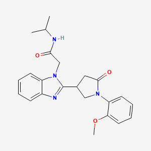 2-{2-[1-(2-methoxyphenyl)-5-oxopyrrolidin-3-yl]-1H-benzimidazol-1-yl}-N-(propan-2-yl)acetamide