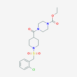 Ethyl 4-({1-[(2-chlorobenzyl)sulfonyl]piperidin-4-yl}carbonyl)piperazine-1-carboxylate