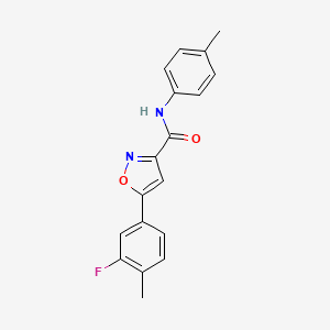 5-(3-fluoro-4-methylphenyl)-N-(4-methylphenyl)-1,2-oxazole-3-carboxamide