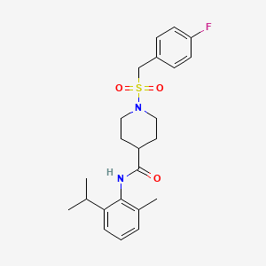 1-[(4-fluorobenzyl)sulfonyl]-N-[2-methyl-6-(propan-2-yl)phenyl]piperidine-4-carboxamide