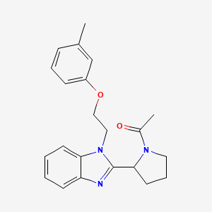 1-(2-{1-[2-(3-methylphenoxy)ethyl]-1H-benzimidazol-2-yl}pyrrolidin-1-yl)ethanone