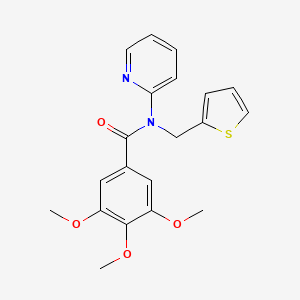 3,4,5-trimethoxy-N-(pyridin-2-yl)-N-(thiophen-2-ylmethyl)benzamide