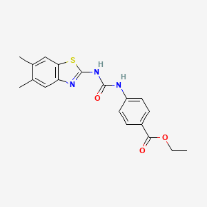 Ethyl 4-{[(5,6-dimethyl-1,3-benzothiazol-2-yl)carbamoyl]amino}benzoate