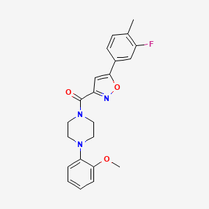 [5-(3-Fluoro-4-methylphenyl)-1,2-oxazol-3-yl][4-(2-methoxyphenyl)piperazin-1-yl]methanone