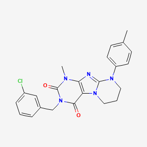 3-[(3-chlorophenyl)methyl]-1-methyl-9-(4-methylphenyl)-7,8-dihydro-6H-purino[7,8-a]pyrimidine-2,4-dione