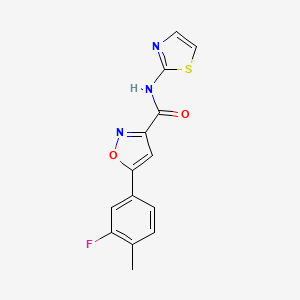 5-(3-fluoro-4-methylphenyl)-N-(1,3-thiazol-2-yl)-1,2-oxazole-3-carboxamide