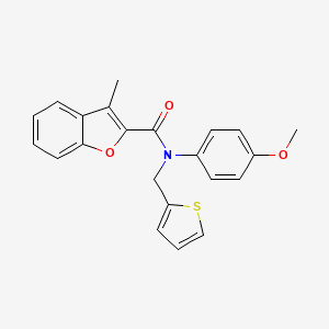 N-(4-methoxyphenyl)-3-methyl-N-(thiophen-2-ylmethyl)-1-benzofuran-2-carboxamide