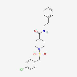 1-[(4-chlorobenzyl)sulfonyl]-N-(2-phenylethyl)piperidine-4-carboxamide