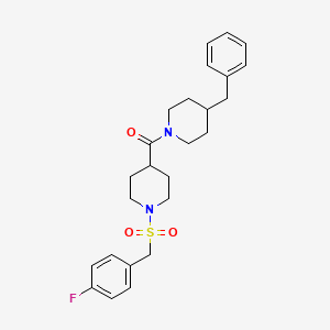 (4-Benzylpiperidin-1-yl){1-[(4-fluorobenzyl)sulfonyl]piperidin-4-yl}methanone