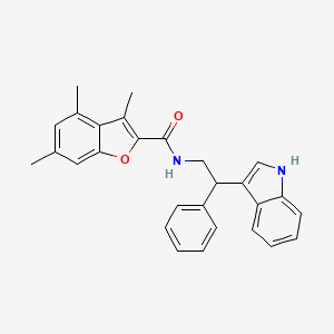 N-[2-(1H-indol-3-yl)-2-phenylethyl]-3,4,6-trimethyl-1-benzofuran-2-carboxamide