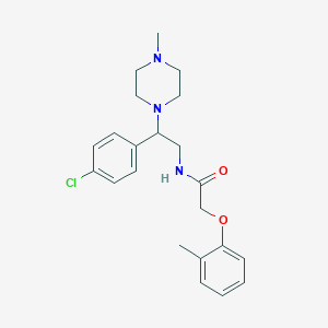 N-[2-(4-chlorophenyl)-2-(4-methylpiperazin-1-yl)ethyl]-2-(2-methylphenoxy)acetamide