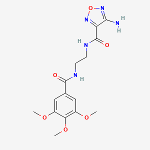 molecular formula C15H19N5O6 B11342792 4-amino-N-{2-[(3,4,5-trimethoxybenzoyl)amino]ethyl}-1,2,5-oxadiazole-3-carboxamide 