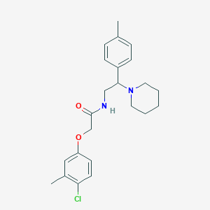 molecular formula C23H29ClN2O2 B11342796 2-(4-chloro-3-methylphenoxy)-N-[2-(4-methylphenyl)-2-(piperidin-1-yl)ethyl]acetamide 