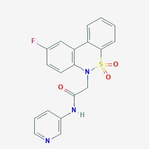 2-(9-Fluoro-5,5-dioxido-6H-dibenzo[C,E][1,2]thiazin-6-YL)-N-(3-pyridinyl)acetamide