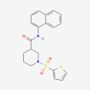 molecular formula C20H20N2O3S2 B11342833 N-(naphthalen-1-yl)-1-(thiophen-2-ylsulfonyl)piperidine-3-carboxamide 