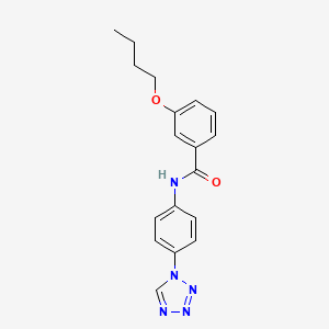 molecular formula C18H19N5O2 B11342841 3-butoxy-N-[4-(1H-tetrazol-1-yl)phenyl]benzamide 