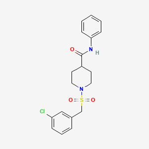 molecular formula C19H21ClN2O3S B11342849 1-[(3-chlorobenzyl)sulfonyl]-N-phenylpiperidine-4-carboxamide 