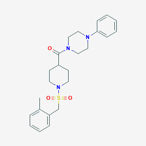 {1-[(2-Methylbenzyl)sulfonyl]piperidin-4-yl}(4-phenylpiperazin-1-yl)methanone