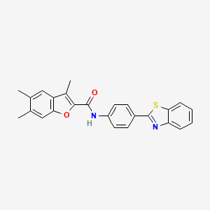 N-[4-(1,3-benzothiazol-2-yl)phenyl]-3,5,6-trimethyl-1-benzofuran-2-carboxamide