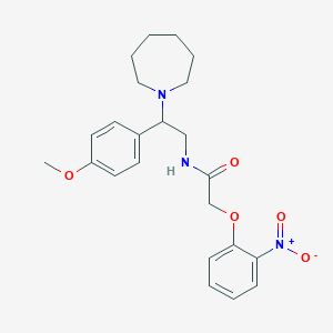 molecular formula C23H29N3O5 B11342864 N-[2-(azepan-1-yl)-2-(4-methoxyphenyl)ethyl]-2-(2-nitrophenoxy)acetamide 