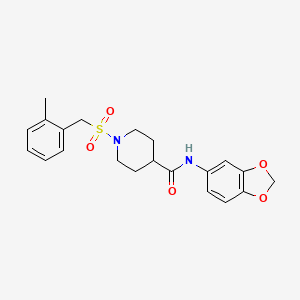 N-(1,3-benzodioxol-5-yl)-1-[(2-methylbenzyl)sulfonyl]piperidine-4-carboxamide