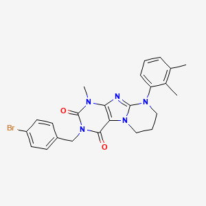 molecular formula C24H24BrN5O2 B11342912 3-[(4-bromophenyl)methyl]-9-(2,3-dimethylphenyl)-1-methyl-7,8-dihydro-6H-purino[7,8-a]pyrimidine-2,4-dione 