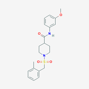 N-(3-methoxyphenyl)-1-[(2-methylbenzyl)sulfonyl]piperidine-4-carboxamide