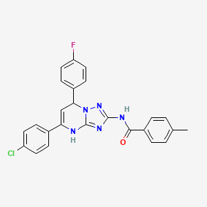 N-[5-(4-chlorophenyl)-7-(4-fluorophenyl)-3,7-dihydro[1,2,4]triazolo[1,5-a]pyrimidin-2-yl]-4-methylbenzamide