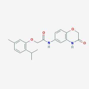 2-[5-methyl-2-(propan-2-yl)phenoxy]-N-(3-oxo-3,4-dihydro-2H-1,4-benzoxazin-6-yl)acetamide