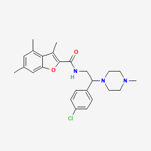 N-[2-(4-chlorophenyl)-2-(4-methylpiperazin-1-yl)ethyl]-3,4,6-trimethyl-1-benzofuran-2-carboxamide