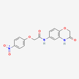 2-(4-nitrophenoxy)-N-(3-oxo-3,4-dihydro-2H-1,4-benzoxazin-6-yl)acetamide