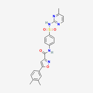 5-(3,4-dimethylphenyl)-N-{4-[(4-methylpyrimidin-2-yl)sulfamoyl]phenyl}-1,2-oxazole-3-carboxamide